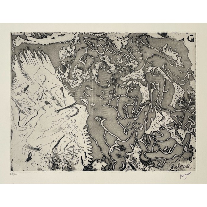 PASCIN two female nudes engraving 1926/1980