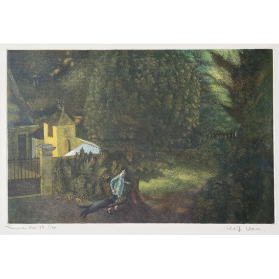 Philippe LELIEVRE Femme au chien