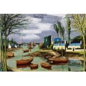 Bernard Buffet - Loctudy (Finistère) – La Presqu’île à marée basse 1973