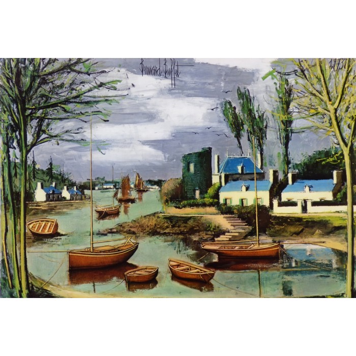 Bernard Buffet - Loctudy (Finistère) – La Presqu’île à marée basse 1973