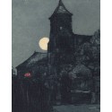 Aquatinte - Église Saint-Pierre de Nuit à Montmartre