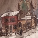 Aquatinte - le Cabaret du Lapin Agile à Montmartre