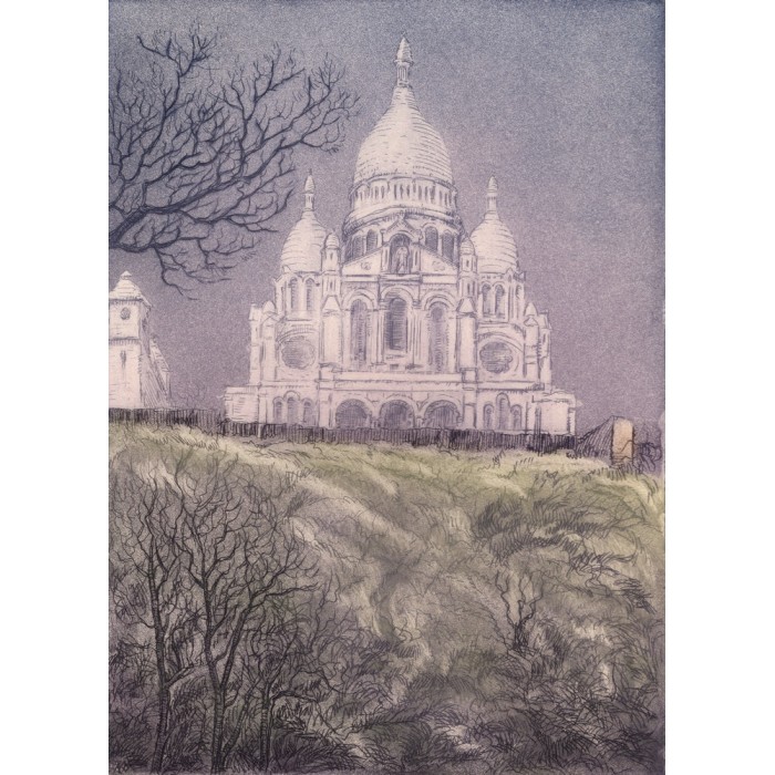 Aquatinte - le Sacré-Coeur de Montmartre