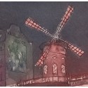 Aquatinte - le Cabaret du Moulin Rouge à Montmartre