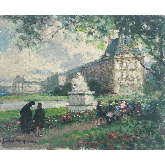 Jules René Hervé - Le jardin du Luxembourg à Paris