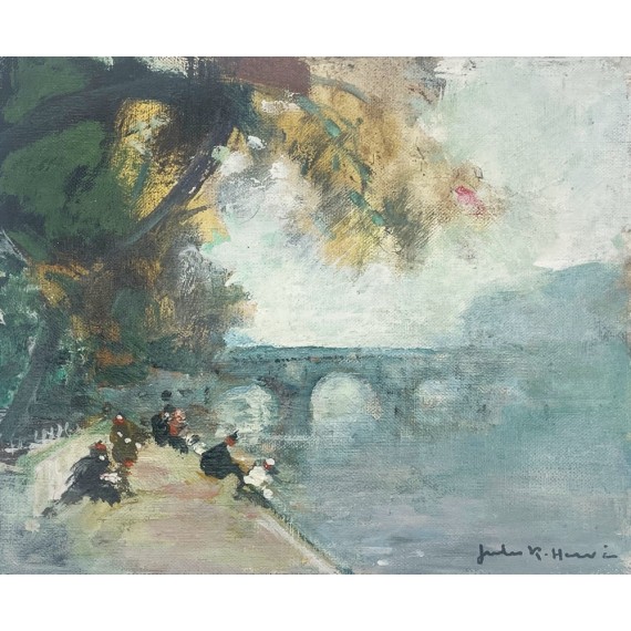 Jules René Hervé - Les bords de Seine, Pont Neuf