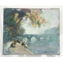 Jules René Hervé - Les bords de Seine, Pont Neuf