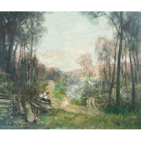Jules René Hervé - Les bûcherons en lisière de forêt