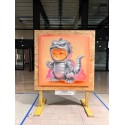Live painting 150x150cm CATZILLA
