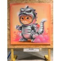 Live painting 150x150cm CATZILLA