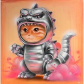 Live painting 150x150cm CATZILLA