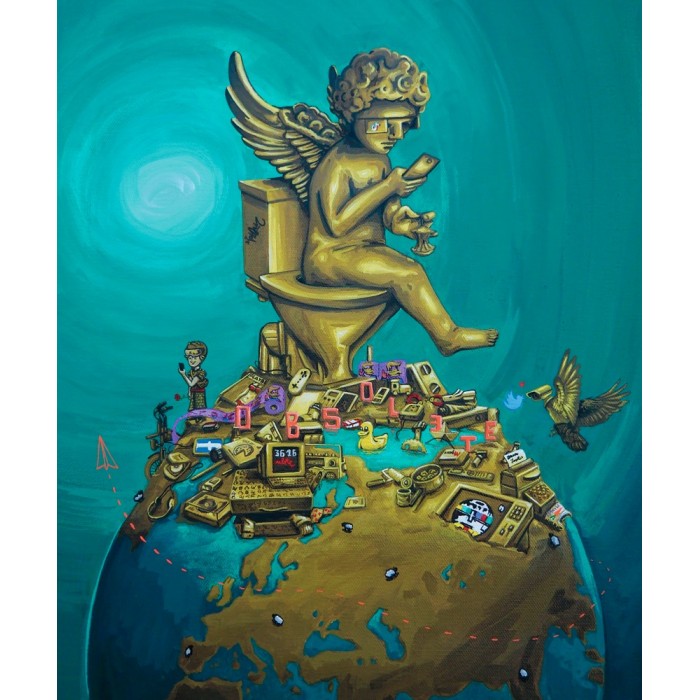 Hope So Late  par le street artiste DJALOUZ pour la Galerie ROUSSARD