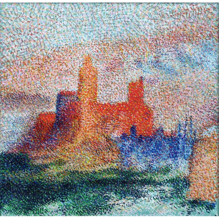 Les Tours Vermillon after William Turner