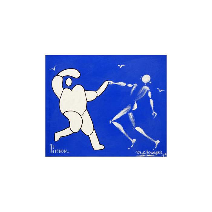 L'homme blanc et le personnage-coeur L'homme blanc et le personnage-coeur