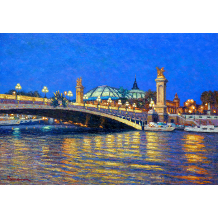 Le Pont Alexandre III et le Grand Palais, Paris la Nuit