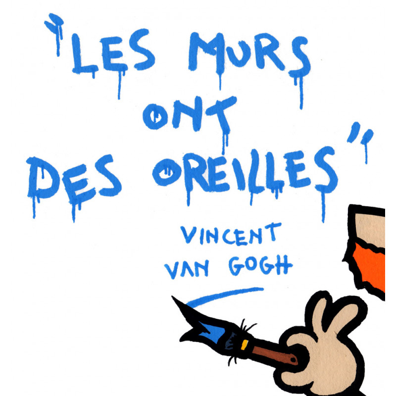 Les Murs Ont Des Oreilles Street Art TOCTOC | Achat d'oeuvres et biographie | Street Art | Duduss