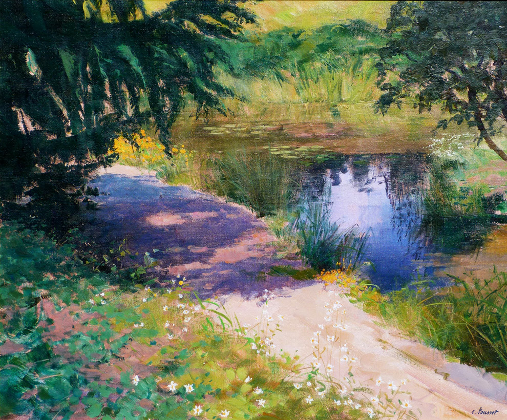 Claude Jousset 油絵 Claude JOUSSET|achat d'oeuvres|impressionnisme|paysage français