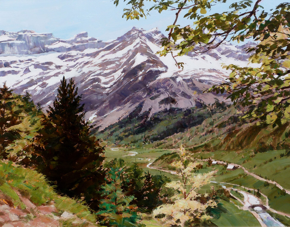 Claude JOUSSET|achat d'oeuvres|impressionnisme| paysage|Montagne
