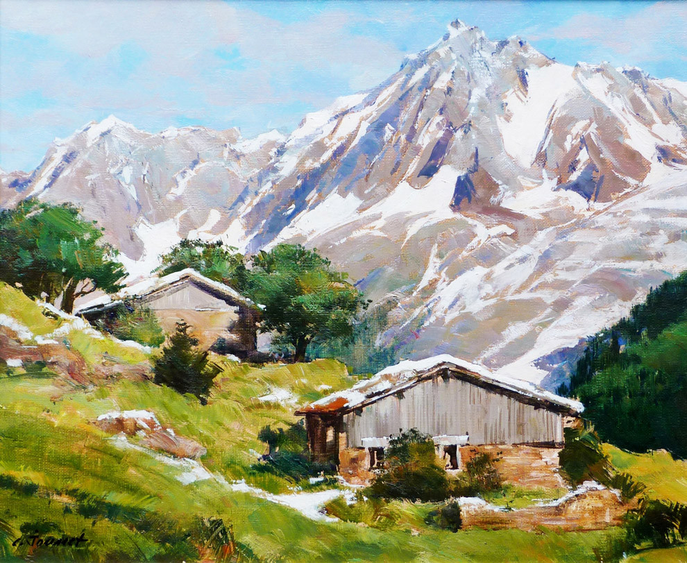 Claude JOUSSET|achat d'oeuvres |impressionnisme| paysage|Mont Blanc