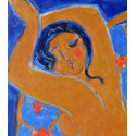 Yellow nude and the blue carpet, 2011