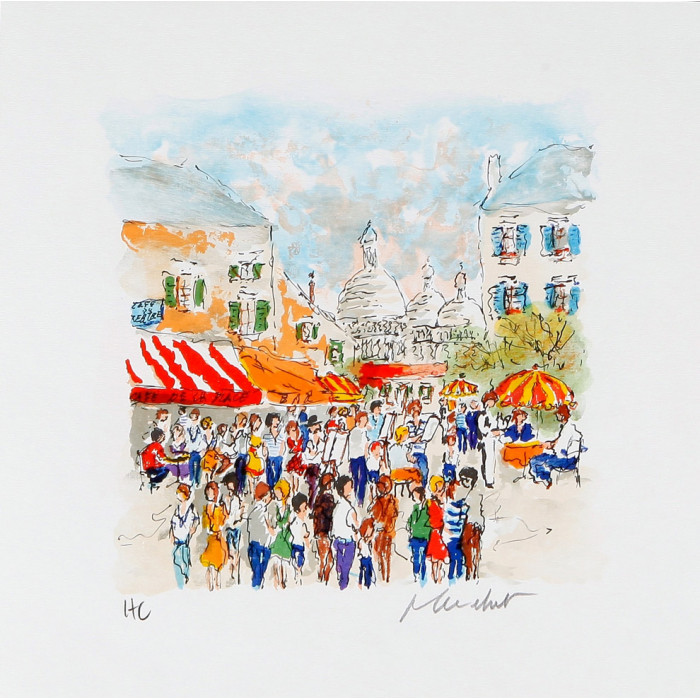 Urbain Huchet - The Place du Tertre in Montmartre