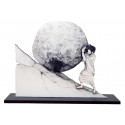 Sculpture - Push the rock of Sisyphus