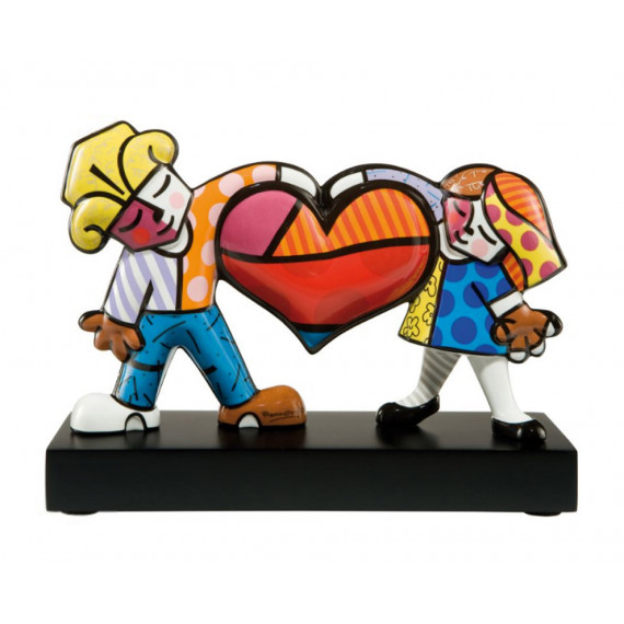 The Lovers -sculpture-romero-britto