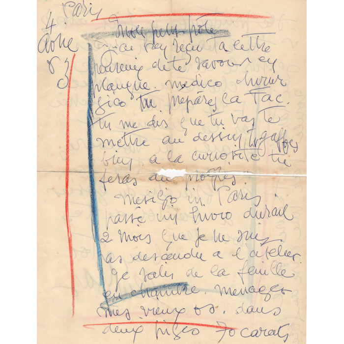 LETTER - April 4, 1963 - Private Jean-Pierre Saint Marty