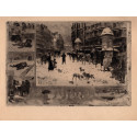 Félix Buhot - Place Bréda - Hivers de 1879 à Paris