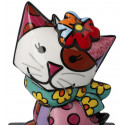 Le petit chat au foulard -sculpture-romero-britto