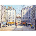 Place du Marché Saint-Catherine  à Paris-jean-charles-decoudun-aquarelle