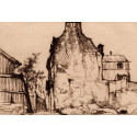 La rue Cortot à Montmartre -eugene-delatre-etching