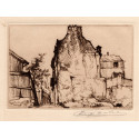 La rue Cortot à Montmartre -eugene-delatre-etching