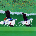 Serge LASSUS - Riders, green forest
