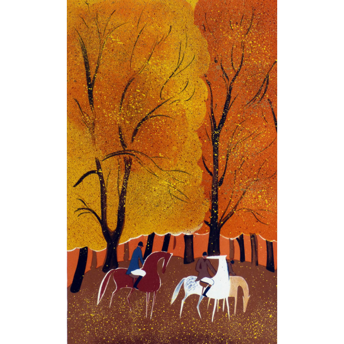 Serge LASSUS - Riders, orange forest