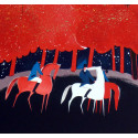 Serge LASSUS - Riders, red forest