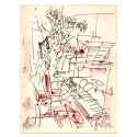 Lithograph - The duet Piano and violin