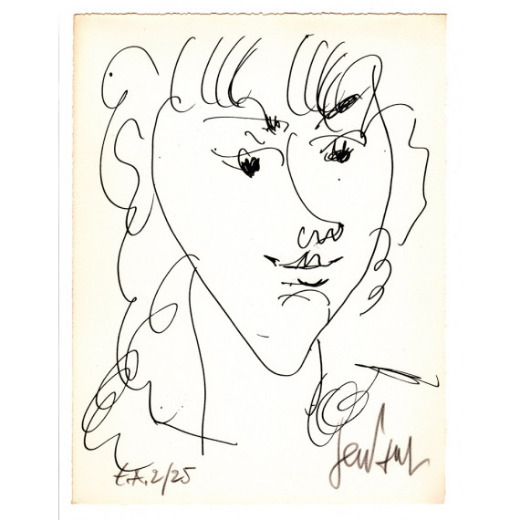 Lithograph - Portrait of Lola