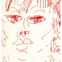 Lithograph - Portrait of Jacqueline Danno-gen-paul