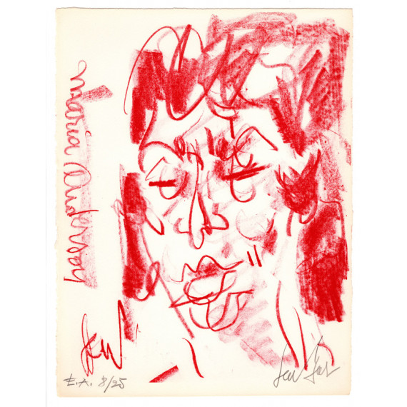 Lithograph - Portrait of Marian Anderson