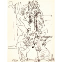 Lithograph - The Cellist