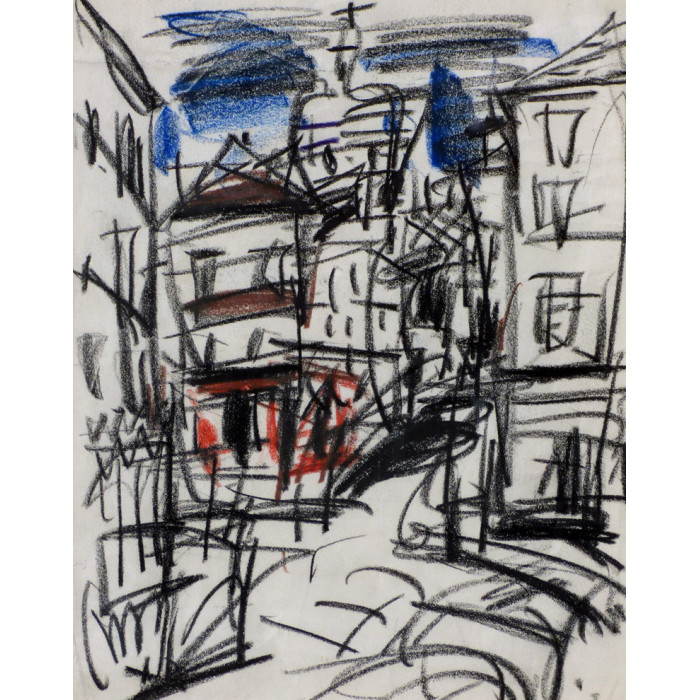 Drawing : Montmartre rue Norvins Drawing : Montmartre rue Norvins
