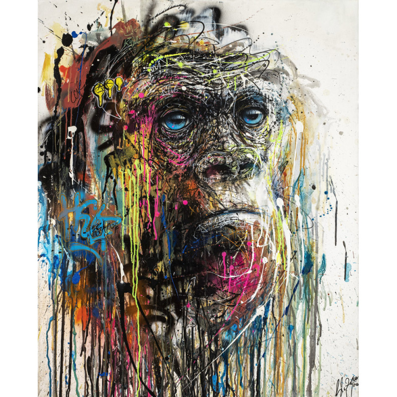 Gorilla Abstract print painting limited edition signed
