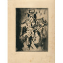 Etching - O Sole Mio - The Banjo Player
