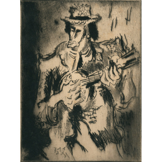 Etching - O Sole Mio - The Banjo Player