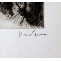 Etching : The Violinist ( crossed out etching )