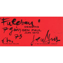 Text by Gen Paul on invitation card from Galerie Colin Maillard in 1973