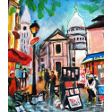 Peinture, La Place du Tertre à Montmartre