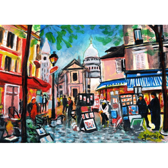 Peinture, La Place du Tertre à Montmartre