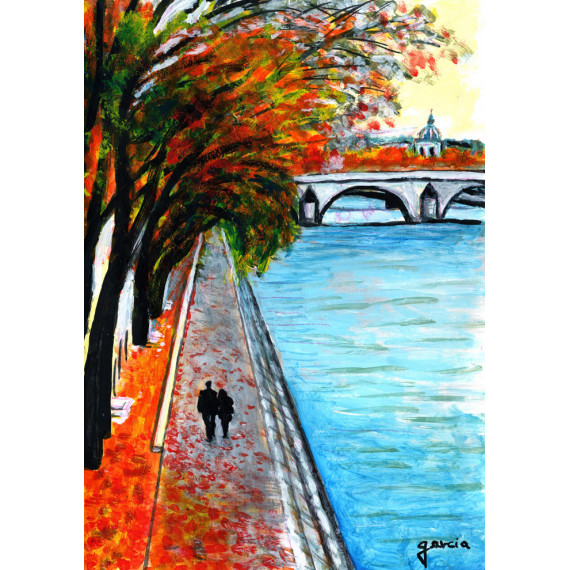 Peinture, La ballade sur les Quais de Seine à Paris